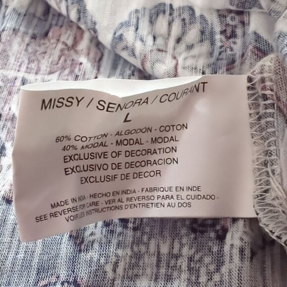 Vintage America Blues Cream Long Sleeve Blouse - Picture 7 of 7